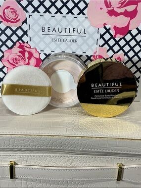Estee Lauder Gold and Pink Beautiful Perfumed Body Powder